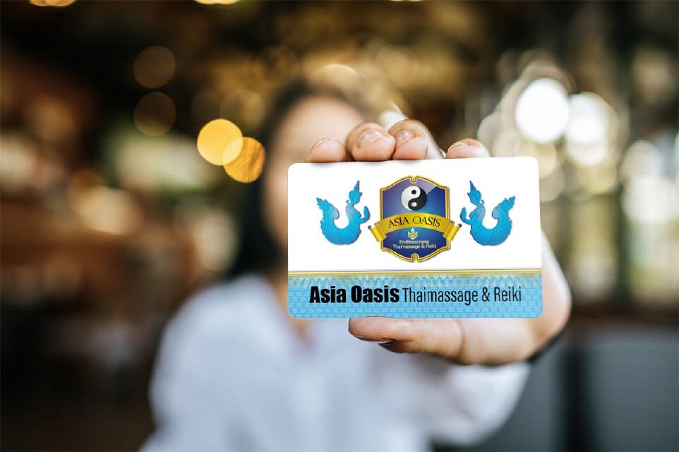 Designs Visitenkarte für Asia Oasis Thai-Massage in Freisen