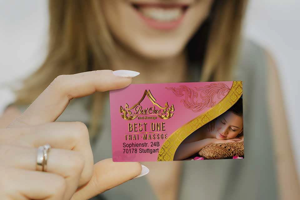 Visitenkarte Design Best One Thai-Massage