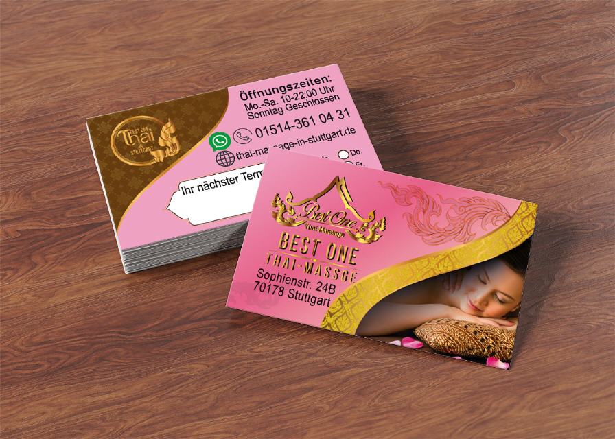 Visitenkarte Design Best One Thai-Massage