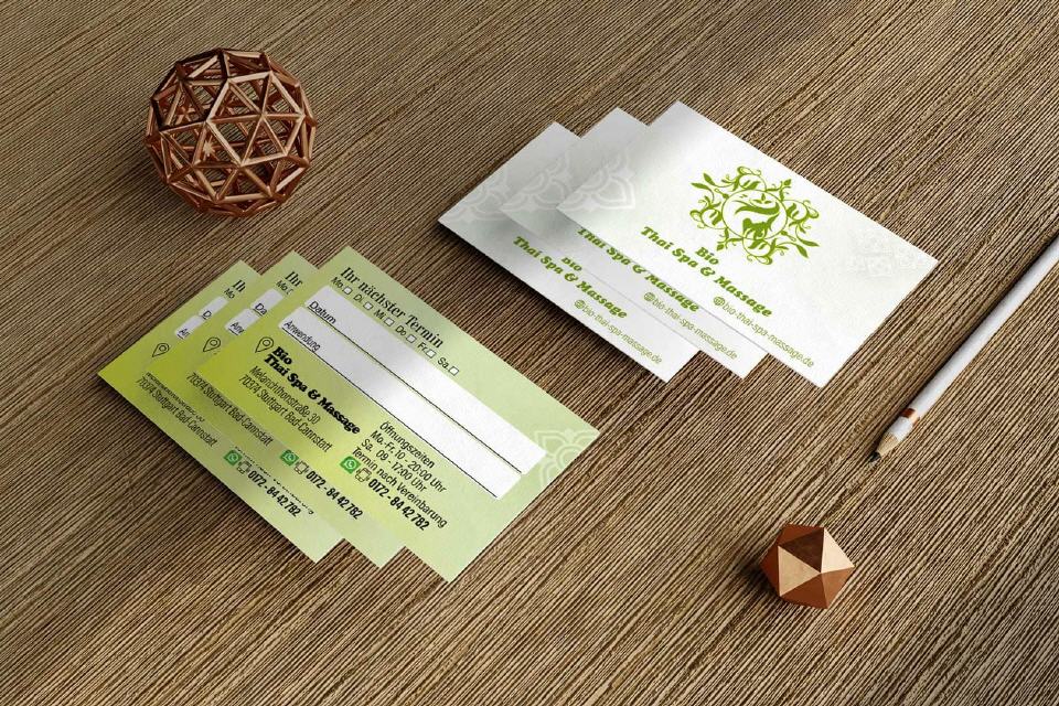 Visitenkarte Design Bio-Spa Wellness Massage