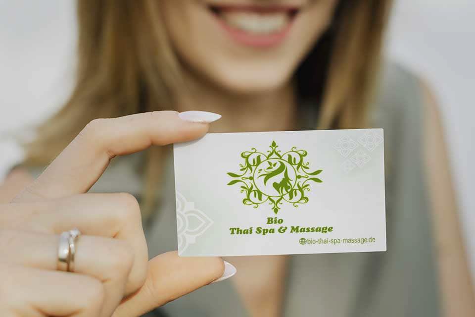 Visitenkarte Design Bio-Spa Wellness Massage