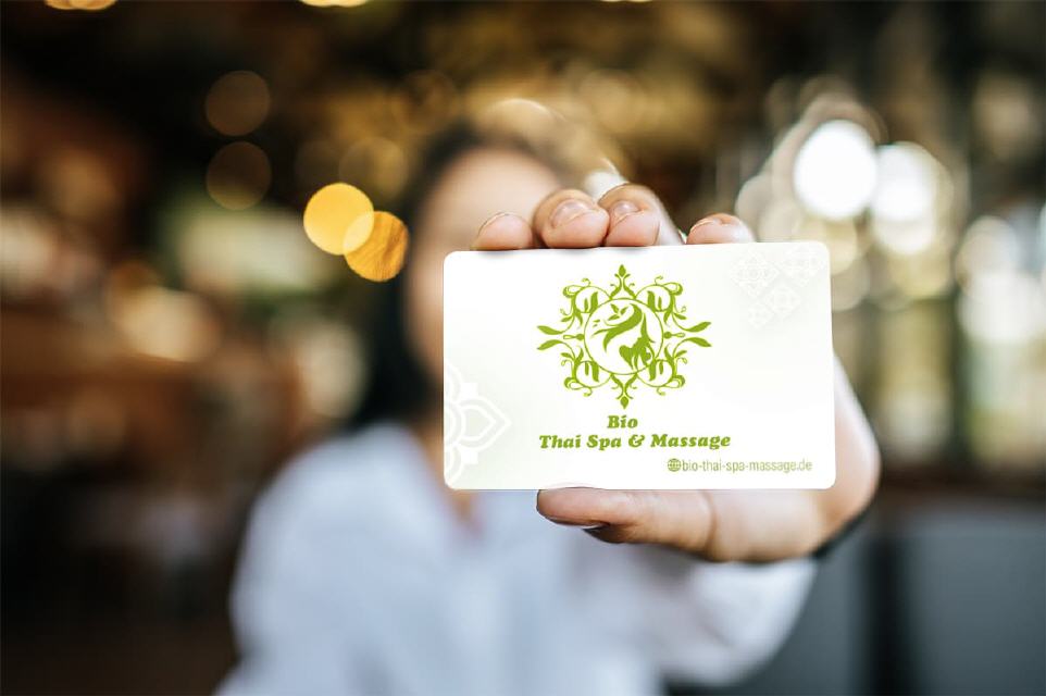 Visitenkarte Design Bio-Spa Wellness Massage