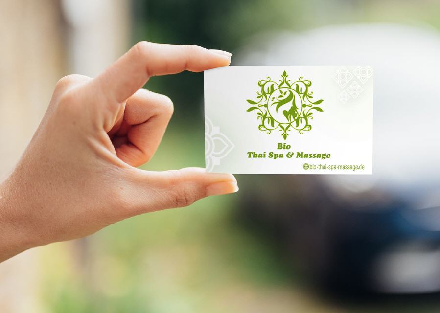 Visitenkarte Design Bio-Spa Wellness Massage