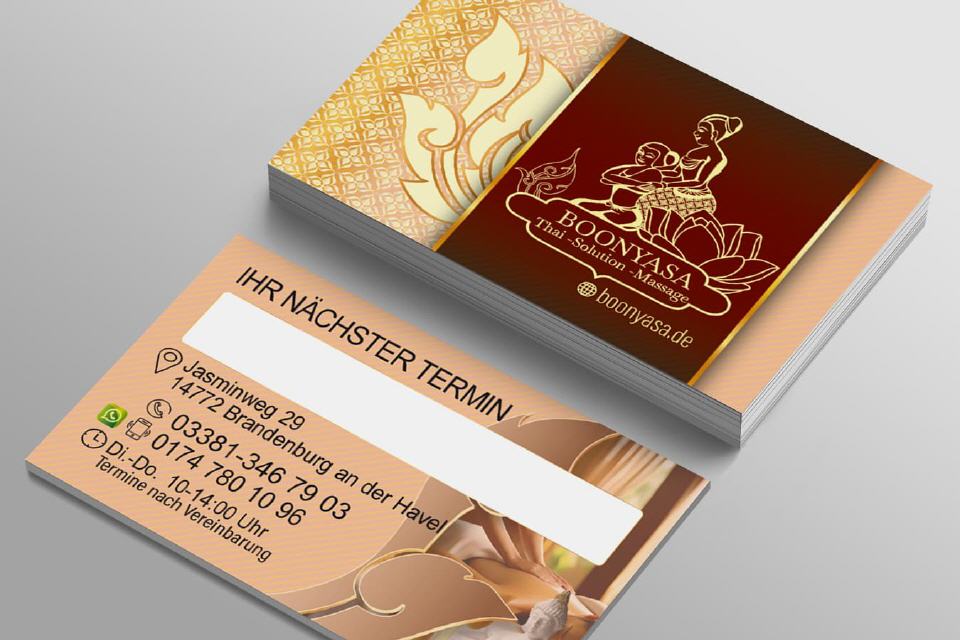 Visitenkarte Design Boonyasa