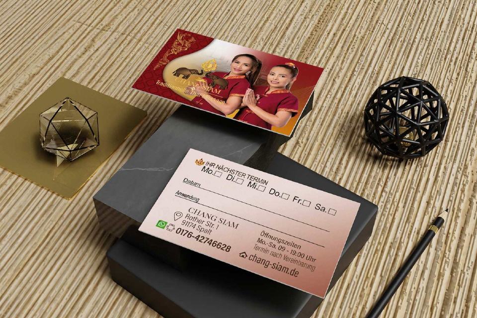 Visitenkarte Desing Chang Siam