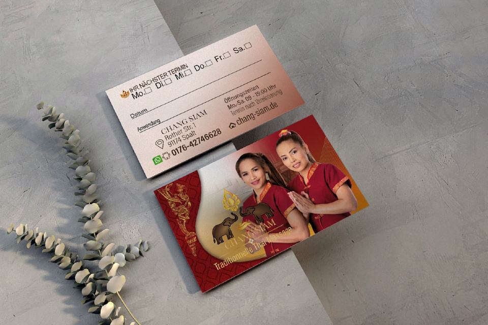 Visitenkarte Desing Chang Siam