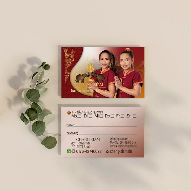 Visitenkarte Desing Chang Siam