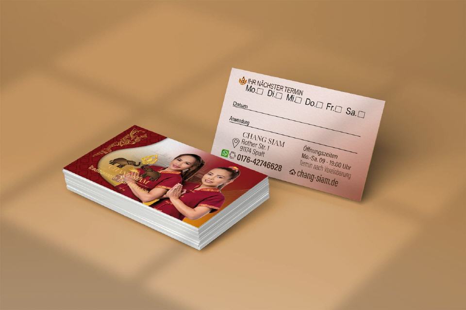 Visitenkarte Desing Chang Siam