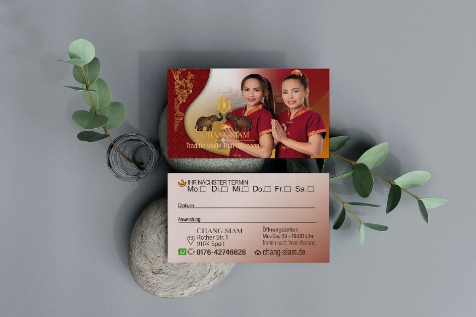 Visitenkarte Desing Chang Siam