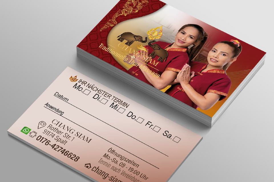 Visitenkarte Desing Chang Siam