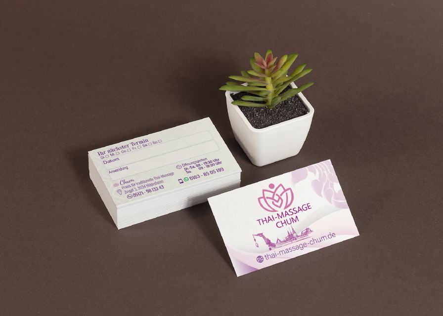 Visitenkarte Design Chum Thai-Massage