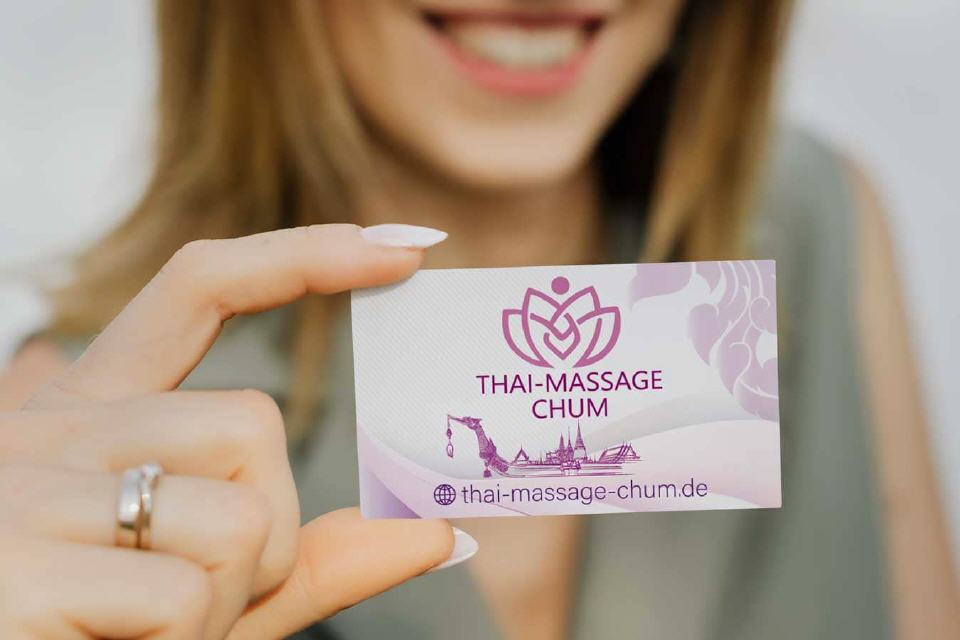 Visitenkarte Design Chum Thai-Massage