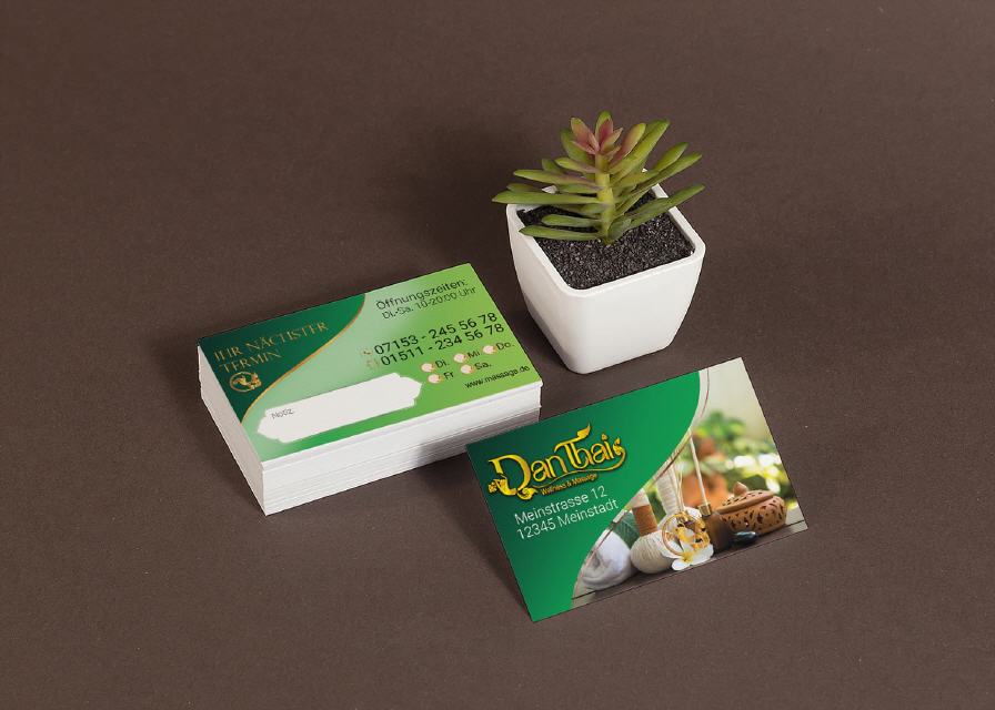 Visitenkart Design Dan-Thai Thai-Massage