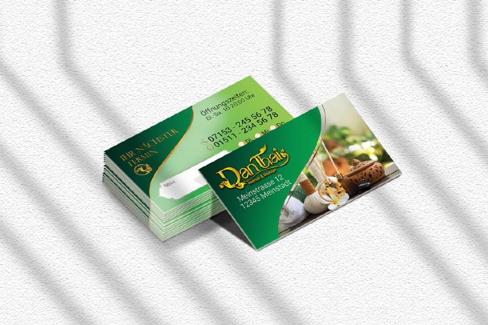 Visitenkart Design Dan-Thai Thai-Massage