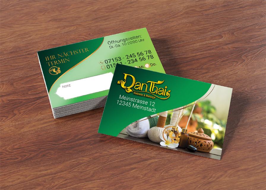 Visitenkart Design Dan-Thai Thai-Massage