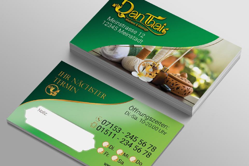 Visitenkart Design Dan-Thai Thai-Massage