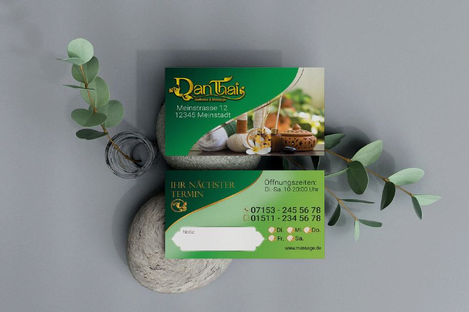 Visitenkart Design Dan-Thai Thai-Massage