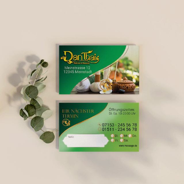 Visitenkart Design Dan-Thai Thai-Massage