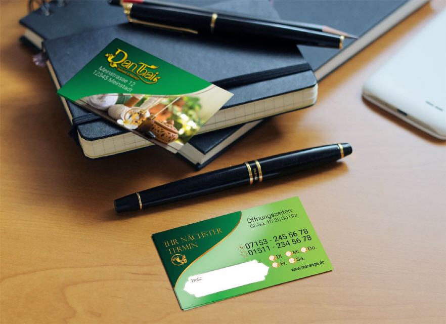 Visitenkart Design Dan-Thai Thai-Massage
