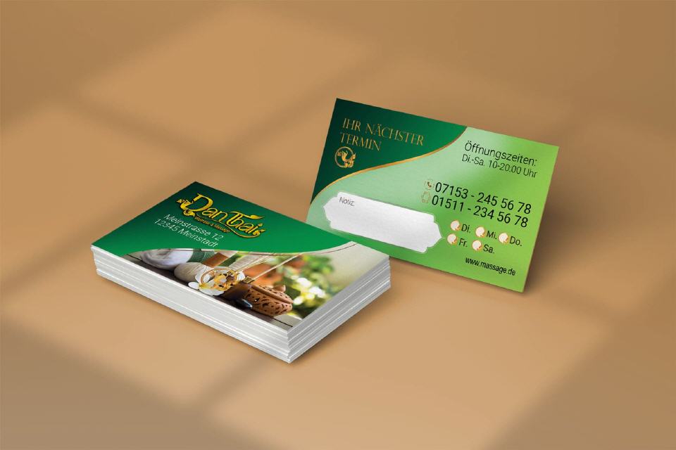 Visitenkart Design Dan-Thai Thai-Massage