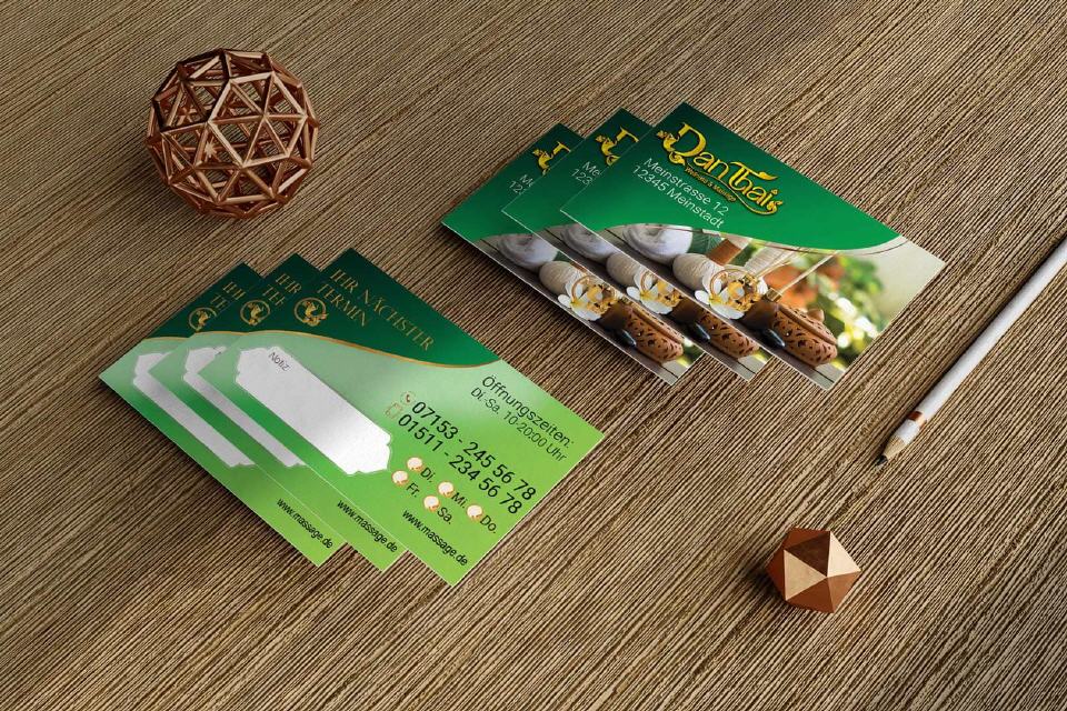 Visitenkart Design Dan-Thai Thai-Massage