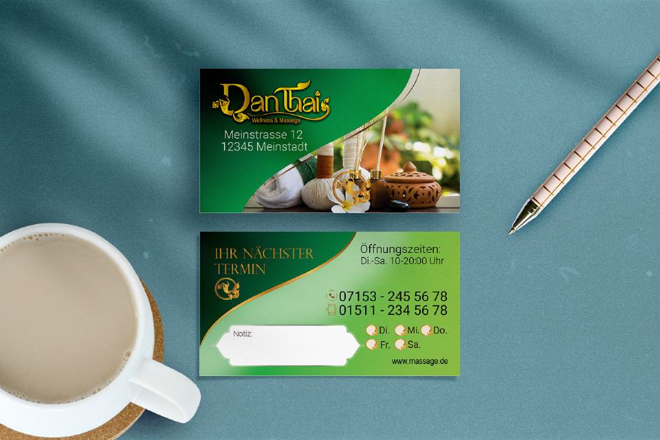 Visitenkart Design Dan-Thai Thai-Massage