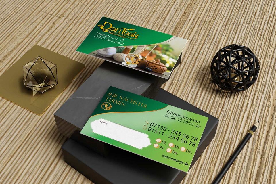 Visitenkart Design Dan-Thai Thai-Massage