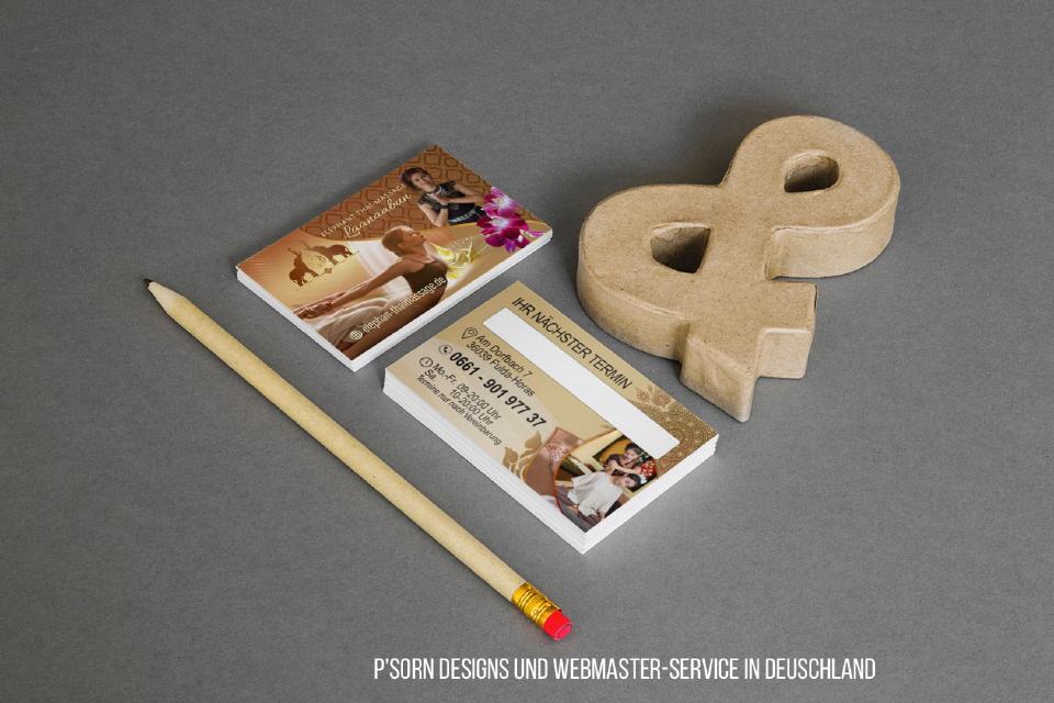 Visitenkarten Design Elephnt Thai-Massage
