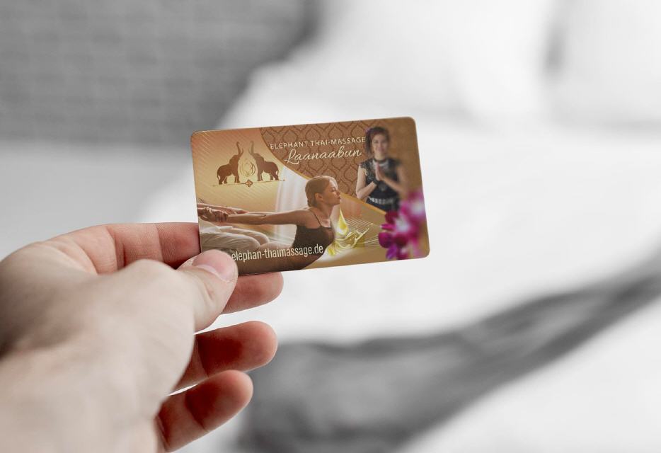 Visitenkarten Design Elephnt Thai-Massage
