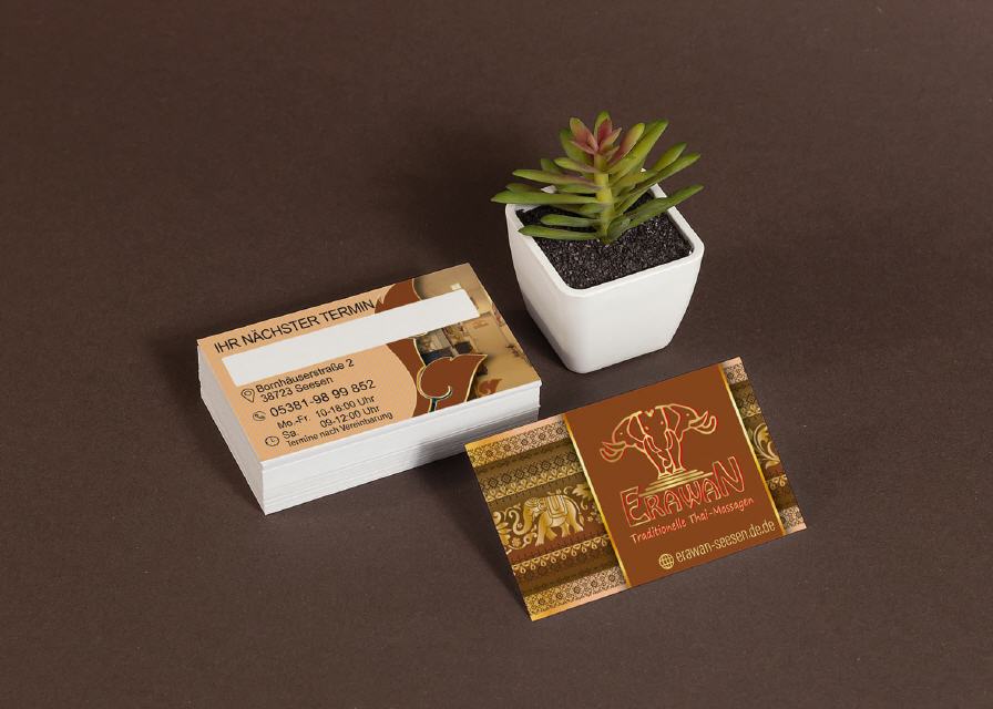 Visitenkarte Elawan Thai-Massage Design