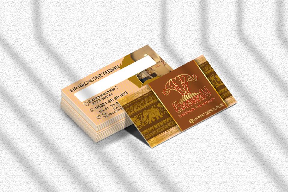 Visitenkarte Elawan Thai-Massage Design