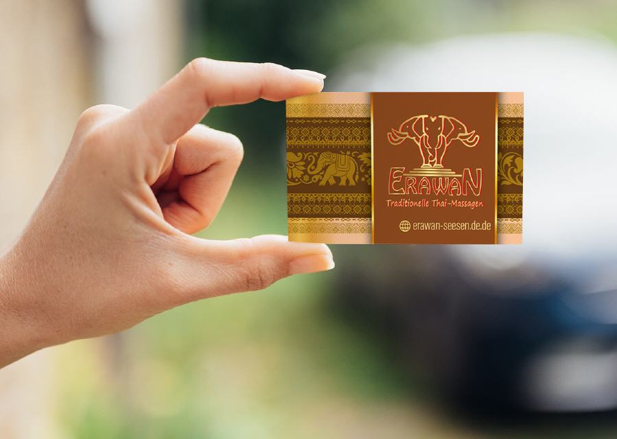 Visitenkarte Elawan Thai-Massage Design
