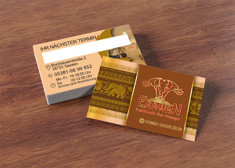 Visitenkarte Elawan Thai-Massage Design