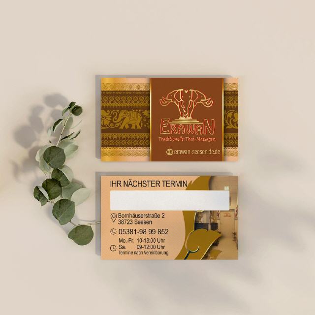 Visitenkarte Elawan Thai-Massage Design