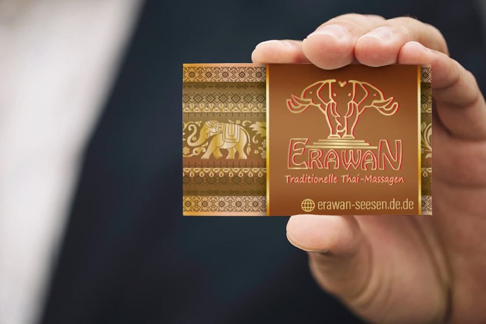 Visitenkarte Elawan Thai-Massage Design