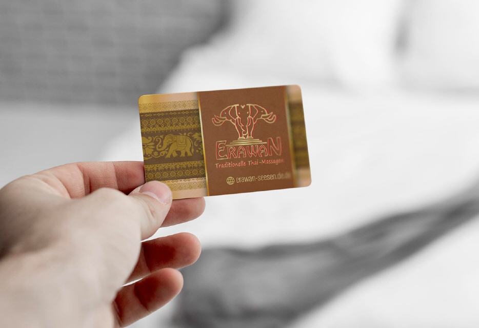 Visitenkarte Elawan Thai-Massage Design