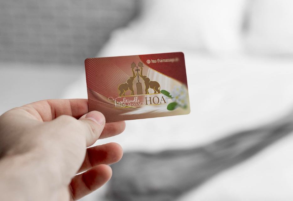 Visitenkarten Design hoa Thai-Massage in Erfürth