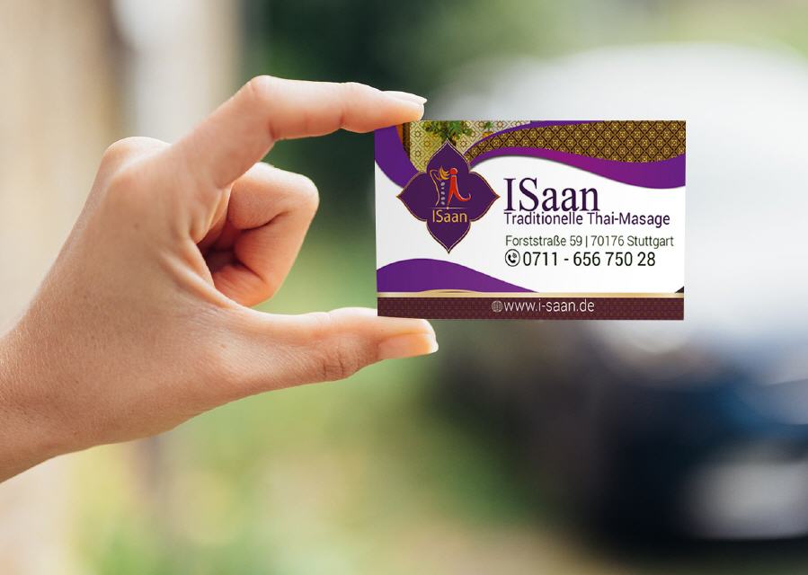 Design I-Saan Visitenkarte für Thai-Massage