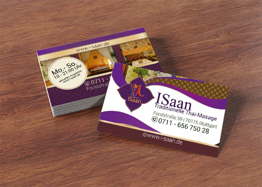 Design I-Saan Visitenkarte für Thai-Massage