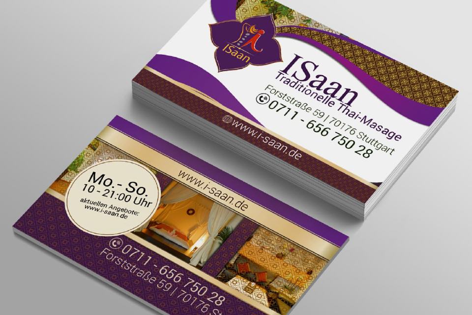 Design I-Saan Visitenkarte für Thai-Massage