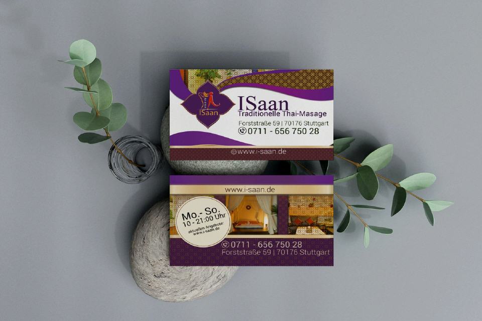 Design I-Saan Visitenkarte für Thai-Massage