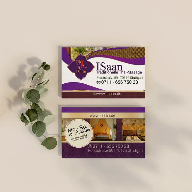 Design I-Saan Visitenkarte für Thai-Massage
