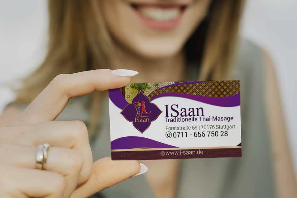 Design I-Saan Visitenkarte für Thai-Massage