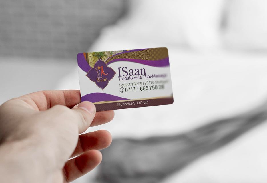 Design I-Saan Visitenkarte für Thai-Massage
