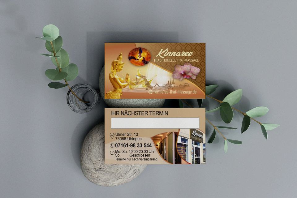 Visitenkarte Design Kinnaree Uhingen