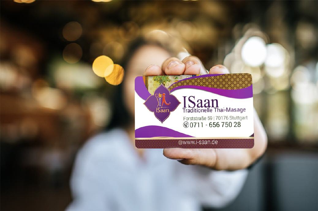 Design I-Saan Visitenkarte für Thai-Massage